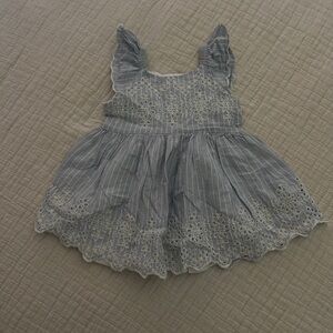 GAP Kids Dress in Gray with White Embroidery
